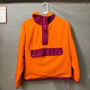 Forever 21 Bright Orange Fleece Jacket